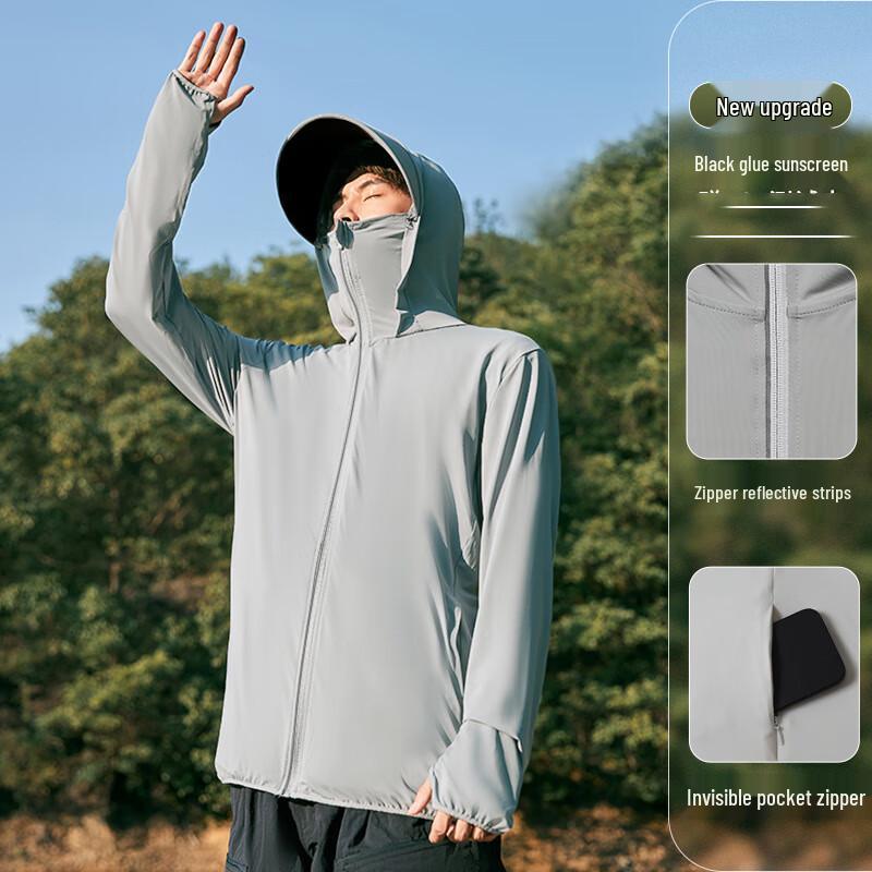 Men's Summer Lightweight Hooded UV Protection Jacket