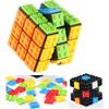 Кубик Рубика 3x3 Speed Cube с Строительными Блоками, Мини-Игрушка в Комплекте, Совместим с Lego Кубом, Обучающая Игрушка