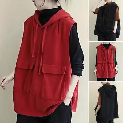 Женские худи без рукавов Летние спортивные майки для тренировок Пуловер для тренировок в зале