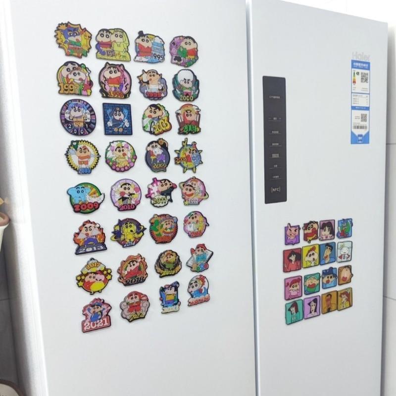 Crayon Shin Chan Refrigerator Magnet Year Collection Movie Version Magnetic Sticker Decoration Home Accessories Fridge Magnets