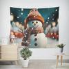Рождество Новый год Рождественская елка Снеговик Узор Гобелен Гостиная Диван Домашний декор Гобелен