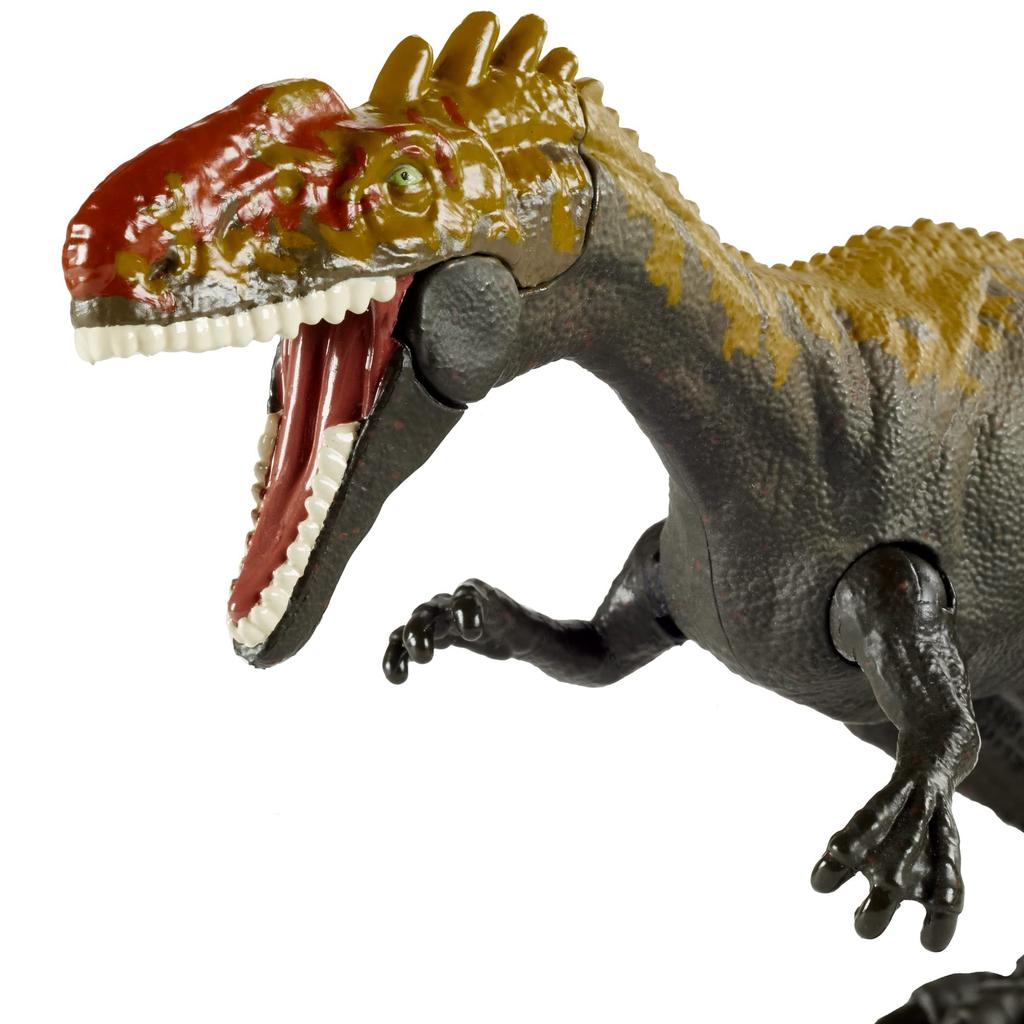 Mattel Мир Юрского Периода Настоящая Мини Фигурка Действия Монолофозавр [Длина: 20 см] [Возраст 4+] GVG51