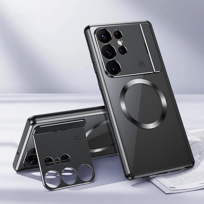 Для Samsung Galaxy S25 S24 S23 S22 S21 Ultra чехол с объективом камеры система ароматерапии металлический сплав магнитный ультратонкий защитный чехол