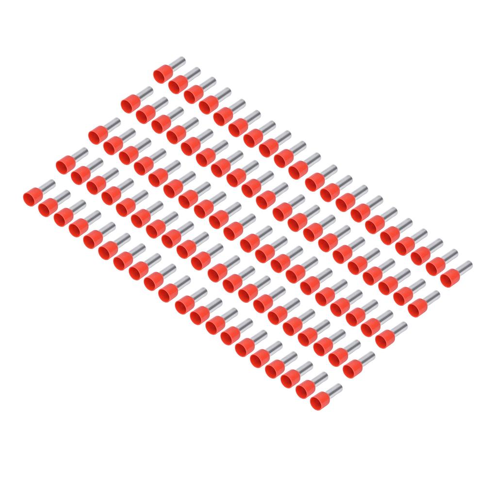 100 шт. изолированный круглый трубчатый медный обжимной соединитель для электрического провода 8AWG E10‑12