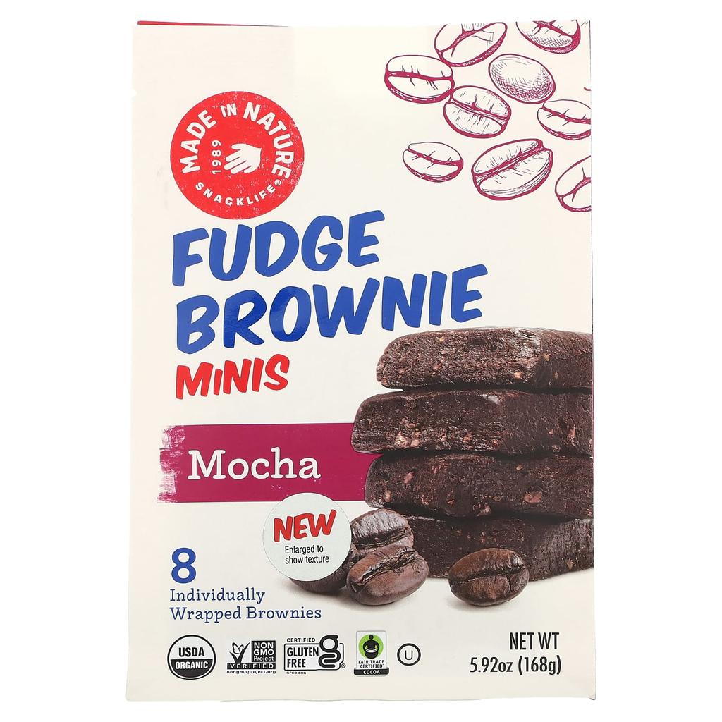Fudge Brownie Minis, Mocha, 8 Brownies, 5.92 Oz (168 G)