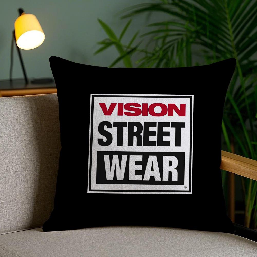 V-Vision S-Street W-Wears Чехол для подушки Плюшевая ткань Мягкий Двусторонний печатный Невидимая молния Наволочка для диванной подушки Домашний декор