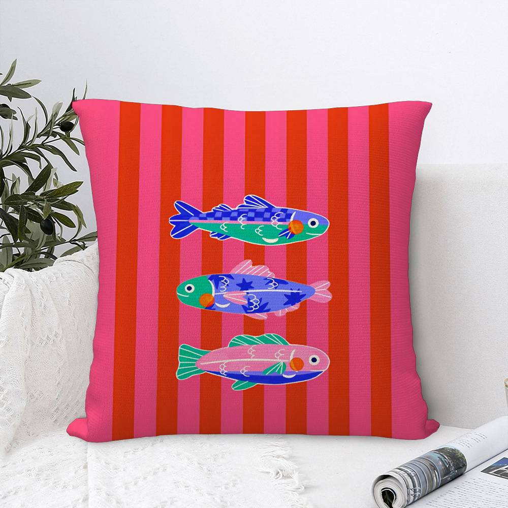 Design Stripes Pillow Case Sofa Decorative Home Double-sided Print Plush Square Throw Pillow Covers Cushion Decor Cover