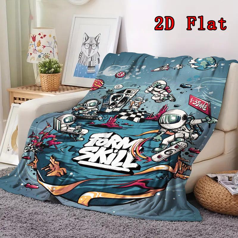FORM SKILL Breaking Festival 2D Flat Pattern Flannel Blanket High quality All Seasons Warmth and Comfort Perfect for Christmas Gifts.