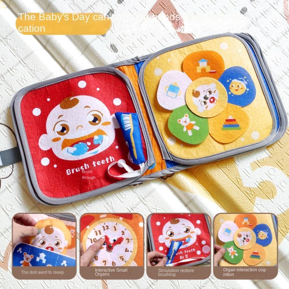 Stereoscopic Montessori Felt Cloth Book Felt Cloth Early Learning Educational Book  2-3 Years
