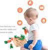 Игрушки Монтессори для 1-летнего ребенка Набор «Вытягивание морковки» Игра Детская деревянная игрушка Сортер по форме Сопоставление Пазл Обучающие игрушки для детей