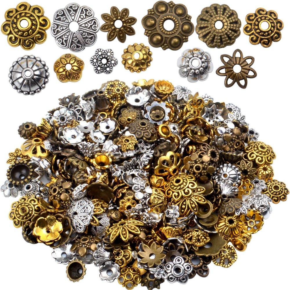 Flower Bead Caps for Jewelry Making Alloy Gold Bead Caps DIY Craft Ornament Caps  Necklace