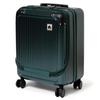 Small Front USB Green [Logo Spark] Carry-on Suitcase, Size, Pocket, Port, 2.8kg,
