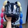 2Pcs/1Pair Motorcycle Helmet Braids With Sucker Colorul Polyester Woman Braids Wig Twist Dual Pigtail For Motorbike Helmets