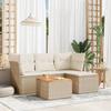 VidaXL Garden Lounge Set with Cushions 5 Pcs Beige Braided Resin 3223608