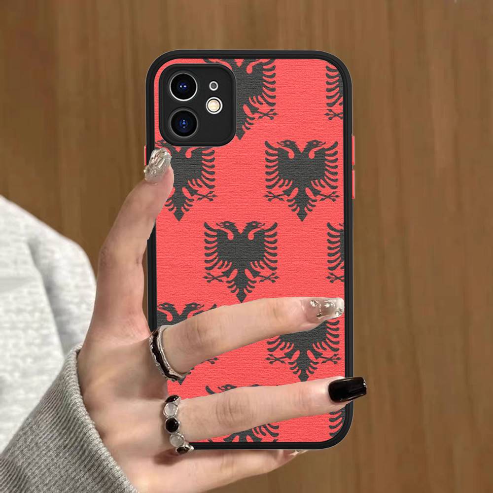 Албания Албанцы Флаг Чехол для телефона Для IPhone 16e 16 15 14 13 12 11 Pro Max X XS Max Plus Матовый Прозрачный