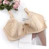 Women Full Cup Plus Size Bra Sexy Bow 3 Hooks Bras Breathable and Comfortable Lace with Wire Brassiere D E Cup