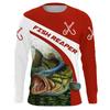 Fishing Pattern 3d Printed Summer Men's/Women's Crew Neck T-Shirt Casual Long Sleeve Oversized Fashion Quality Trend Pullover