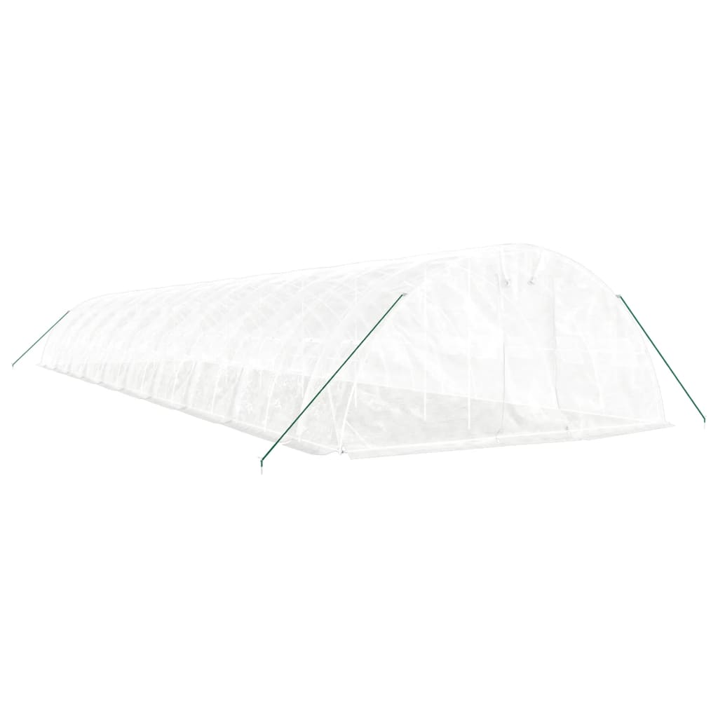 Greenhouse with Steel Frame White 100 m² 20 x 5 x 2.3 m