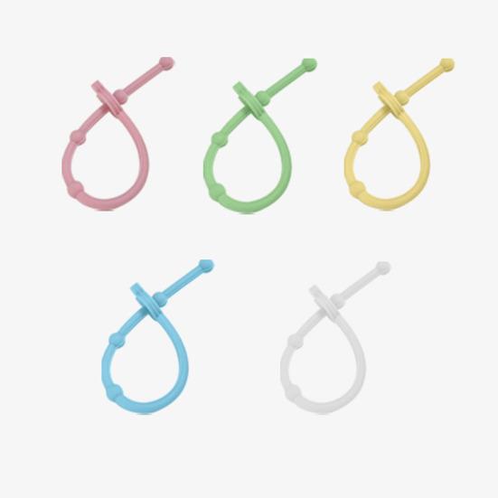 Silicone Cable Ties Reusable Bear Shaped Bag Sealing Zip Tie Multi-Purpose Twist Tie for Food Storage Wire Management