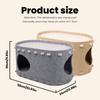 Double Deck Cat Tree House Collapsible Cat Cave Warm Rest Bed Cat Habitat Four Season Cat Cushion Assembly Cat Tunnel