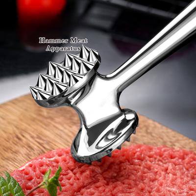 Молоток для мяса из цинкового сплава, молоток для стейка, мясорубка, молоток для разрыхления мяса, сухожилиеломатель, бытовая игла для разрыхления мяса, нежное мясо, двухсторонний