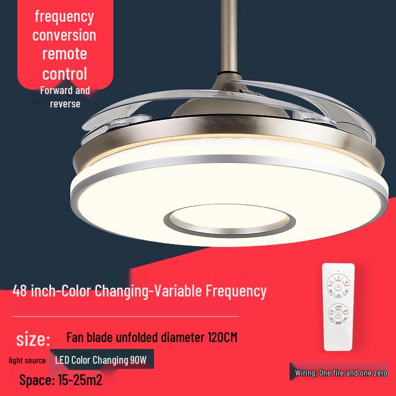 Умный потолочный вентилятор с регулируемой частотой и люстрой для гостиной, спальни и ресторана