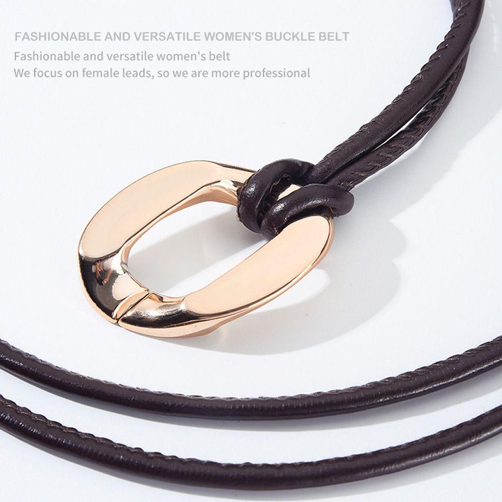 DIY Тонкий пояс-веревка с металлической пряжкой Тонкий ремень Модный плетеный пояс Для юбок Платьев Топов Одежды