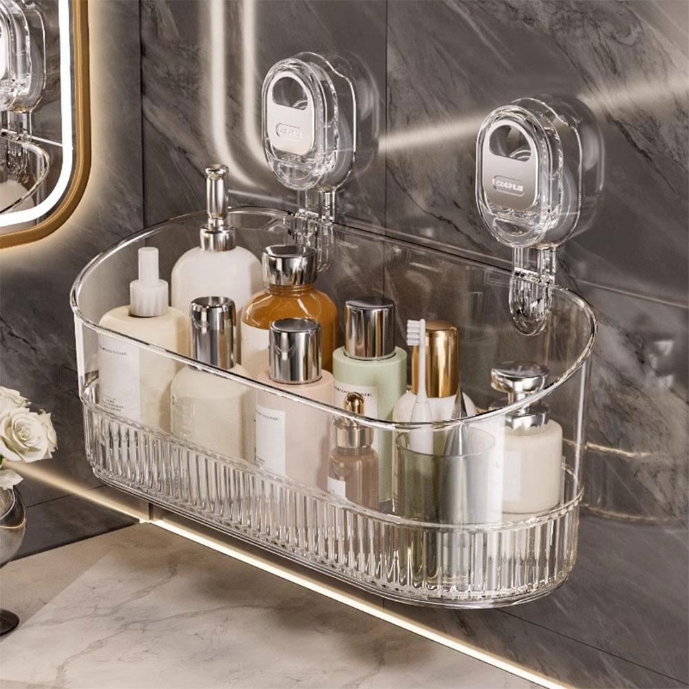 Подвесная полка для душа, присоска, ящик для хранения, большая вместимость и высокая грузоподъемность, съемная корзина для душа, присоска для ванной комнаты