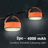 2pc-Portable Camping Lights Outdoor Lighting Rechargeable Led Lamp 4000mAh Dormitory Hanging Magnetic Suction Led Camping Lamps