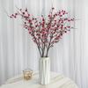 5 Fork Simulated Peach Blossom Branch Home Decoration Flower Fake Flower Plum Blossom Garden Decoration Big Tree Wedding Flower Wedding Ceiling