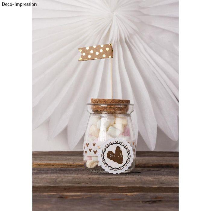 Récipient verre av.Couvercle liège, ø5cm, 7cm, 100ml, ouverture 4cm