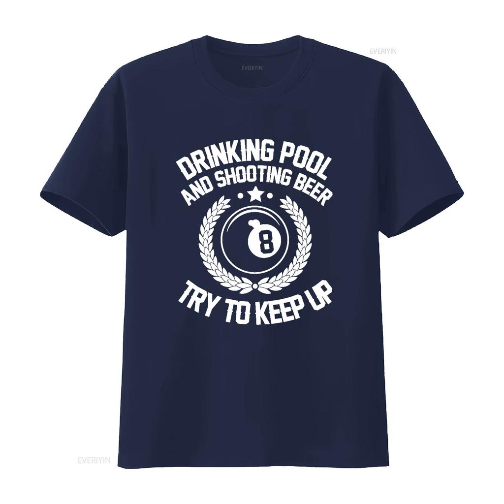 Drinking Pool and Shooting beer Funny Billiards gift present T Shirt vintage Washed Stylish Slightly Soft Top For Everyday Wear