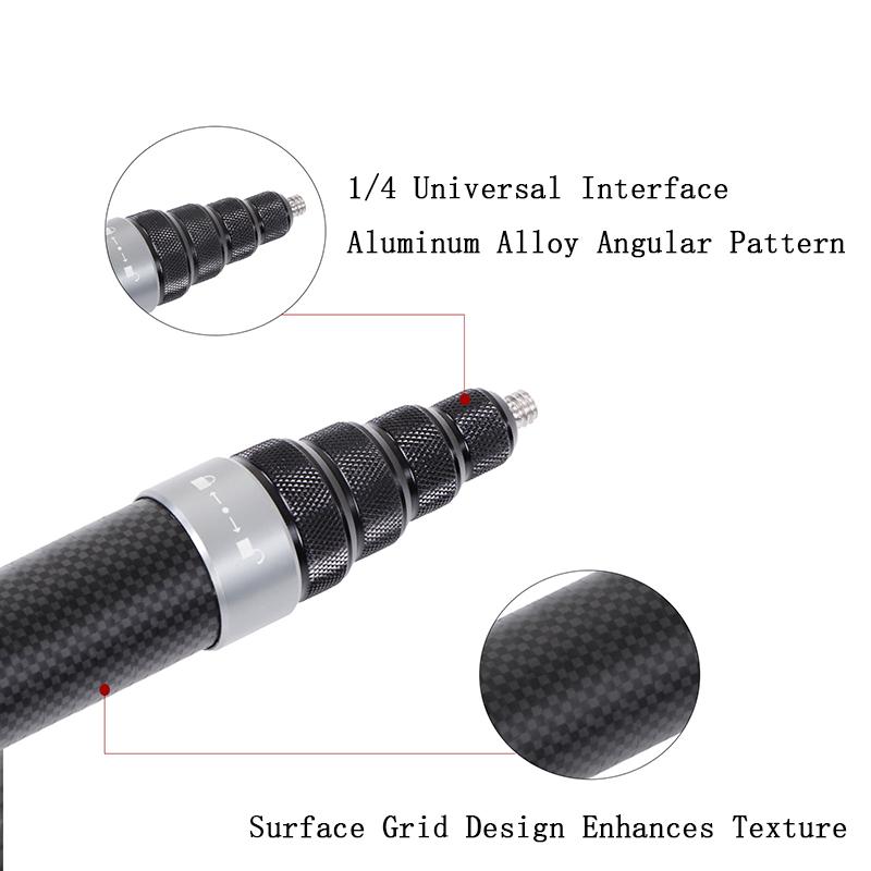 For Insta360 X5 X4 X3 X2 3m Long Carbon Fiber Extended Selfie Stick Scalable Monopod Stick Tripod for GoPro DJI Action Camera