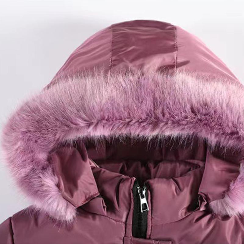 Пальто с хлопковой подкладкой для девочек Детская одежда Утепленные бархатные модные пуховики для малышей Зимняя одежда