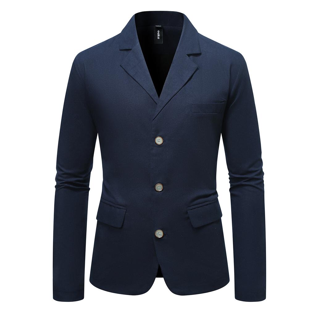 Мужской однобортный британский модный повседневный пиджак молодежный костюм