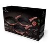 Set De 2 Poêles À Frire 1 Grill Induction 20-24-28cm Aluminium, Antiadhésif Berlinger Haus I-Rose Rose 16064