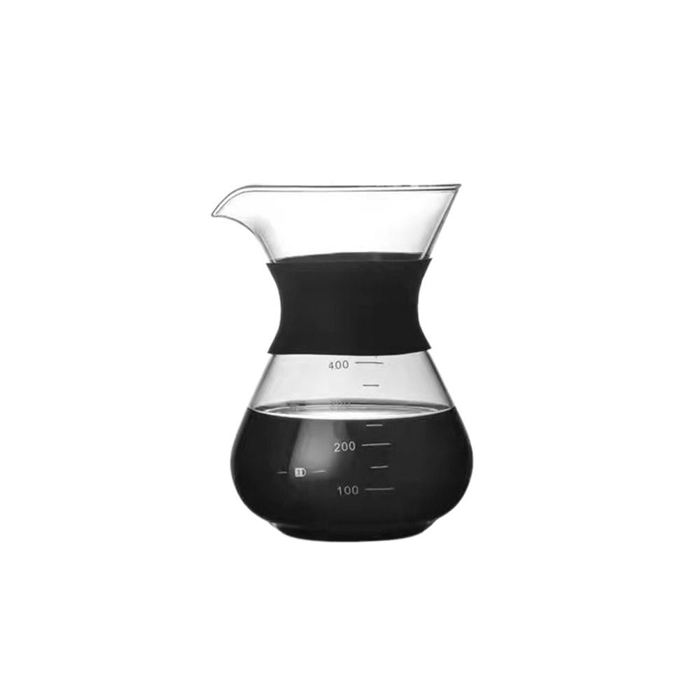 Reusable Drip Coffee Brewer Stainless Steel Glass Carafe Pot Unbreakable Conical Filter  Camping