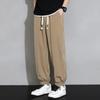 Весна Осень Эластичная талия Повседневная Мода Спортивные штаны Мужские Однотонные Свободные Штаны-бандажи Мужские