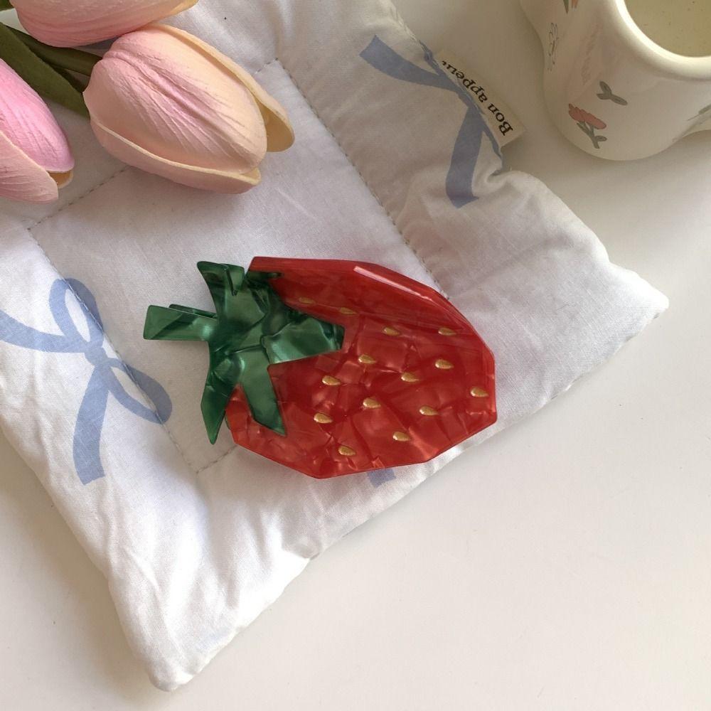 Durian Cartoon Hair Claw Strawberry Acetic Acid Shark Clip Cute Fruit Hair Grab Streetwear