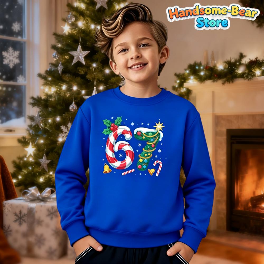 Kids Fall Winter Top Soft Round Neck Hoodie Santa Saying 6 7 Unique Casual Holiday Party Pullover Sweatshirt Children's Clothing