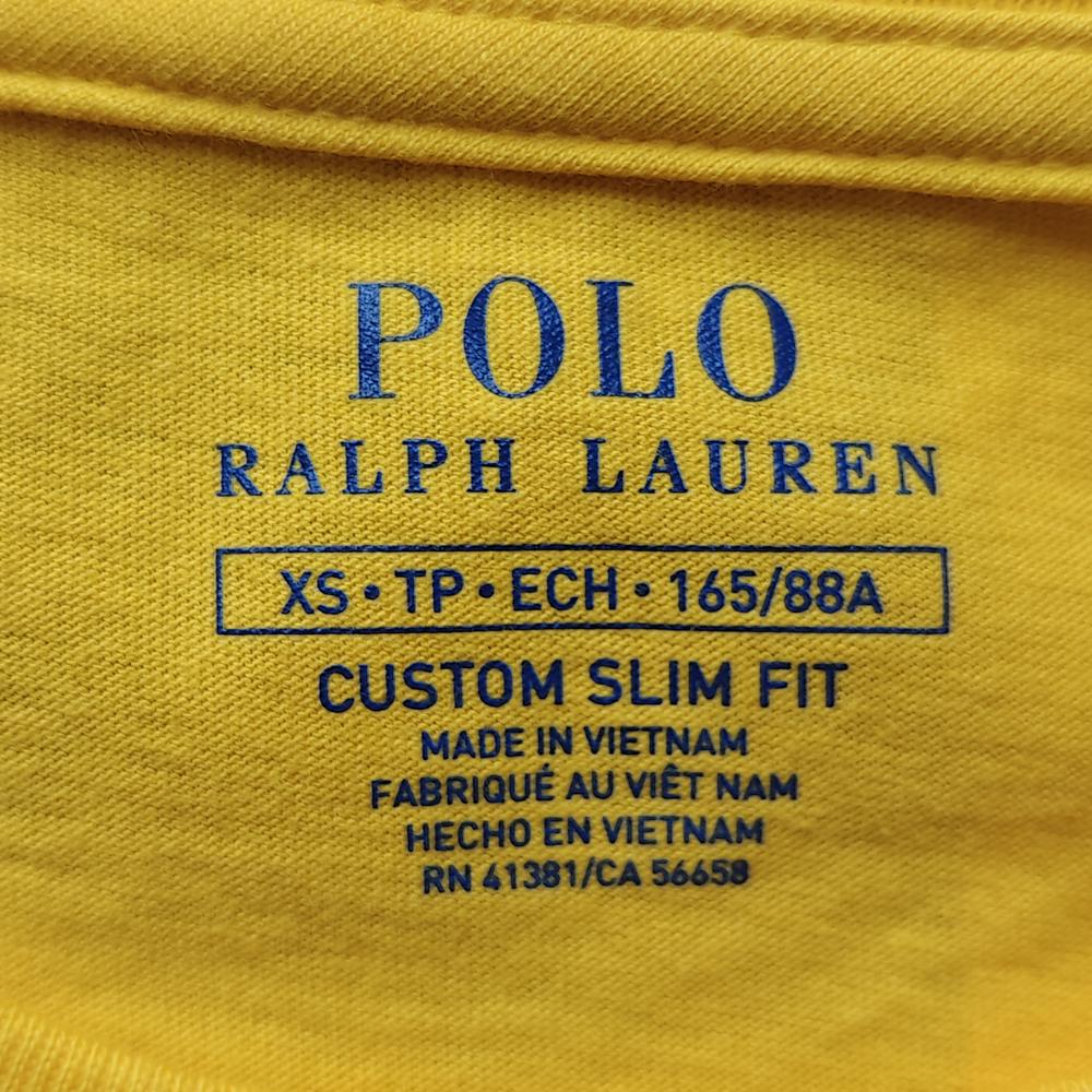 Polo Ralph Lauren Letter Appliqué Crew Neck Straight Fit Short Sleeve T Shirt Men Tops Yellow 710791101-002
