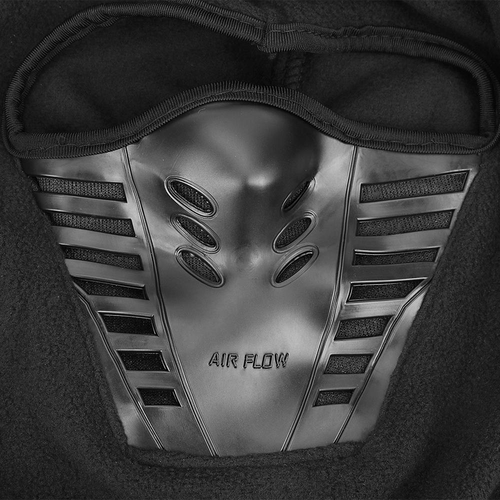 Велосипедная маска для лица Зимняя Теплая Ветрозащитная с Угольным Фильтром Термальная Флисовая Шапка