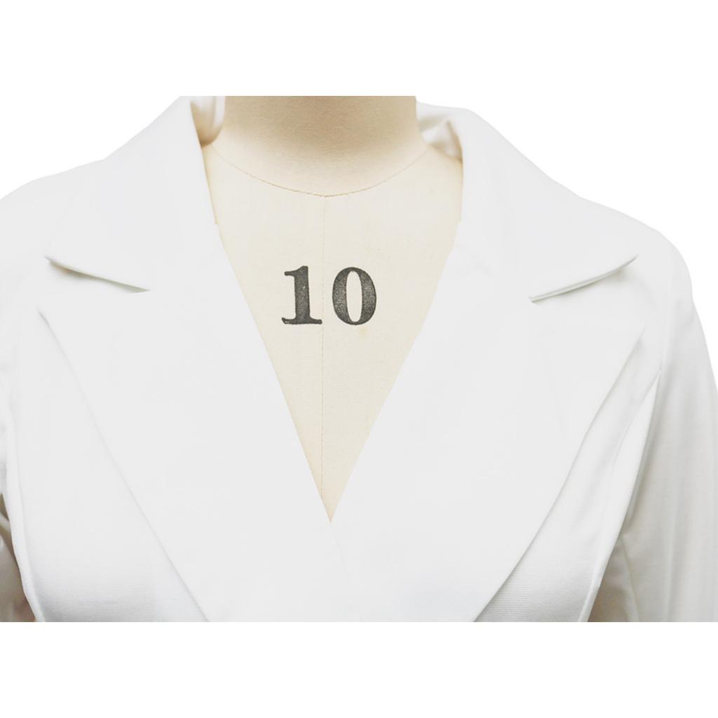 Женское двубортное платье-блейзер, офисное платье с длинным рукавом и лацканами с вырезом, профессиональная рабочая одежда для делового повседневного стиля.