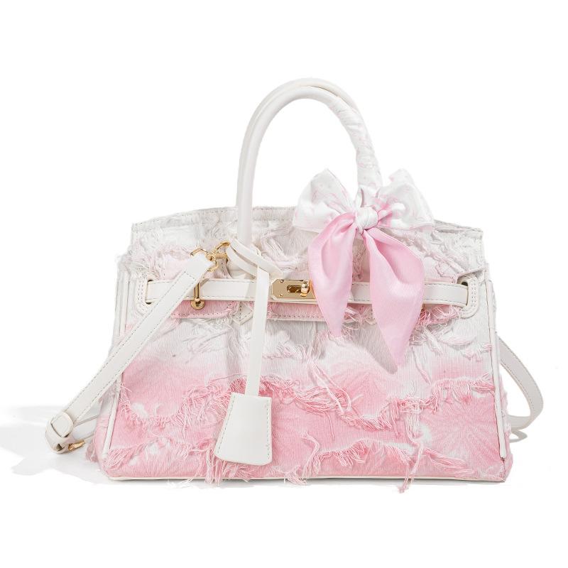 Винтажная джинсовая сумка для женщин 2025 весна-лето платиновая легкая роскошь высокая мода тренд сумка через плечо для женщин