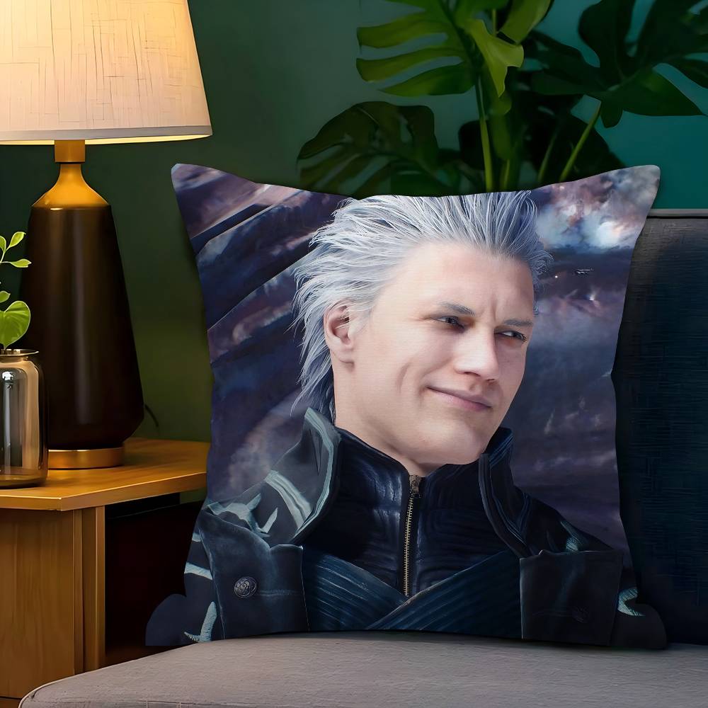 Vergil D-Devil May C-Cry Чехол для подушки Офисная Подушка Чехол для подушки в машину 45X45СМ Чехол для поясничной подушки Чехол для диванной подушки