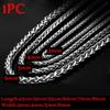 Men Silver Color Cool Choker Metal Collar Stainless Steel Necklace Braided Wheat Chain Heavy Link