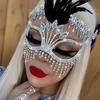 Маскарадная маска с кисточками из стразов высокого класса для ночного клуба и сценических выступлений