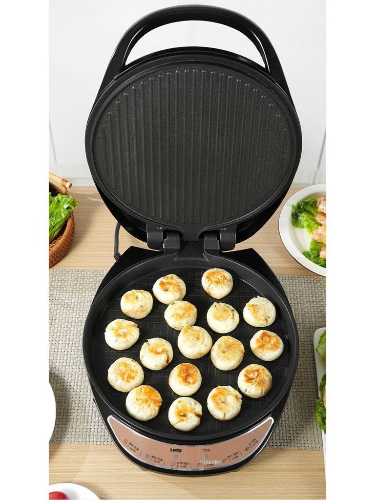 Electric Griddle with Increased Depth: Double-Sided Heating Pan for Frying, Grilling, Baking, and Pancake Making