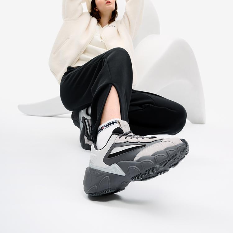 Fila Модные кроссовки Ткань Синтетическая кожа Двухслойная коровья замша Толстая подошва Амортизация Современные низкие повседневные туфли F12W241117FVF
