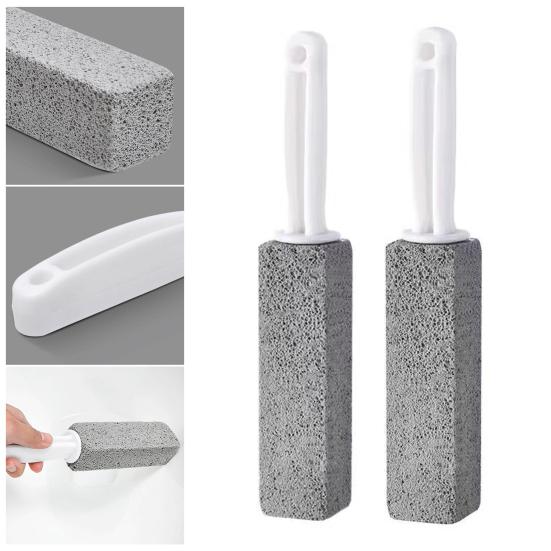 Пемза для чистки унитаза с эргономичной ручкой, натуральный абразив, средство от известкового налета, удалитель пятен с унитаза, чистящая щетка